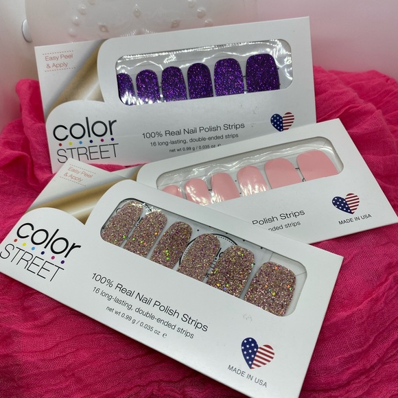 Color Street Other - Color Street Nail Polish Strips BUNDLE Charleston IBIZA NIGHTS Tokyo Lights NICE